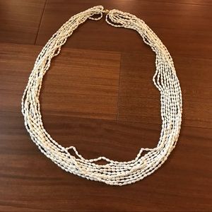 Price drop! Thirty inch genuine pearl ten strand necklace